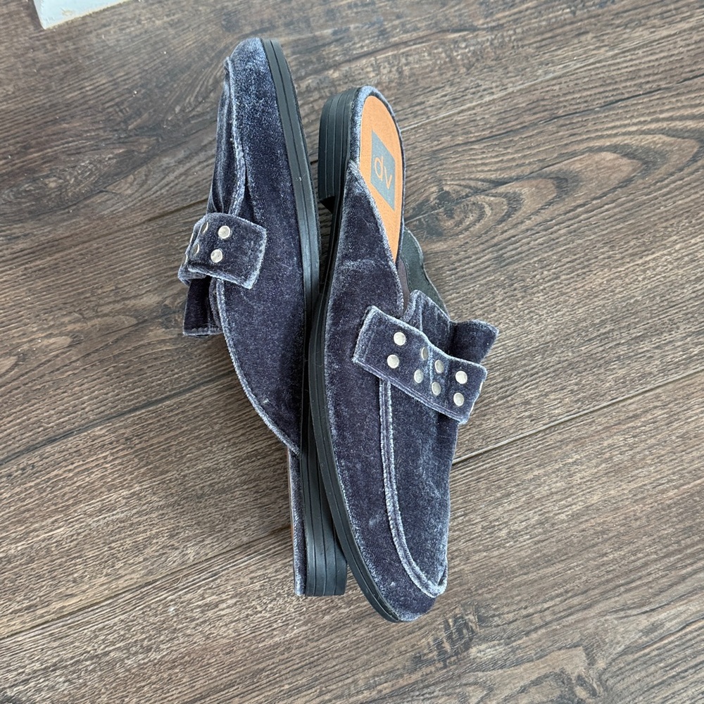 Dolce Vita New blue suede shoes mules with silver 7.5 - Picture 5 of 7